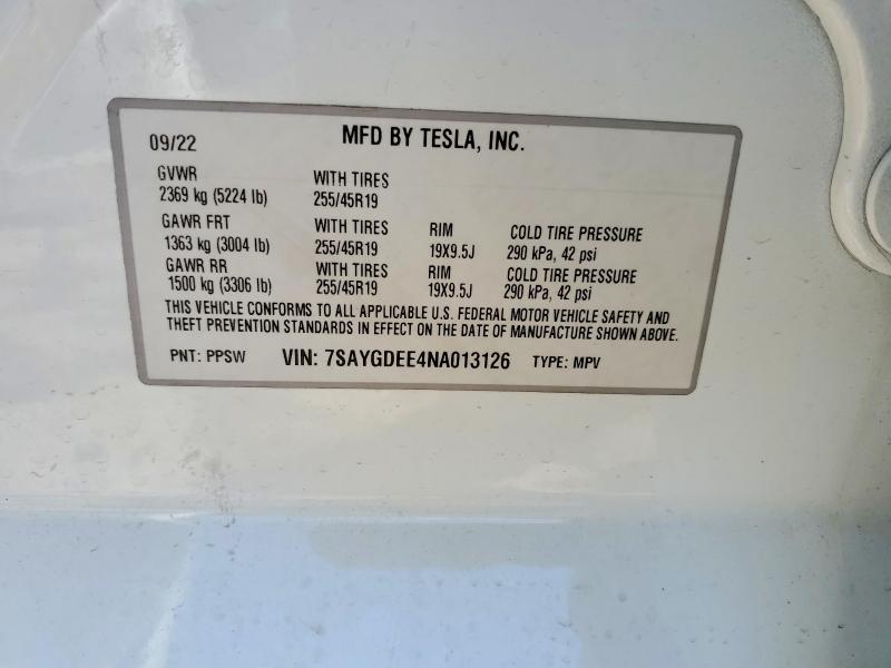 2022 Tesla Model y