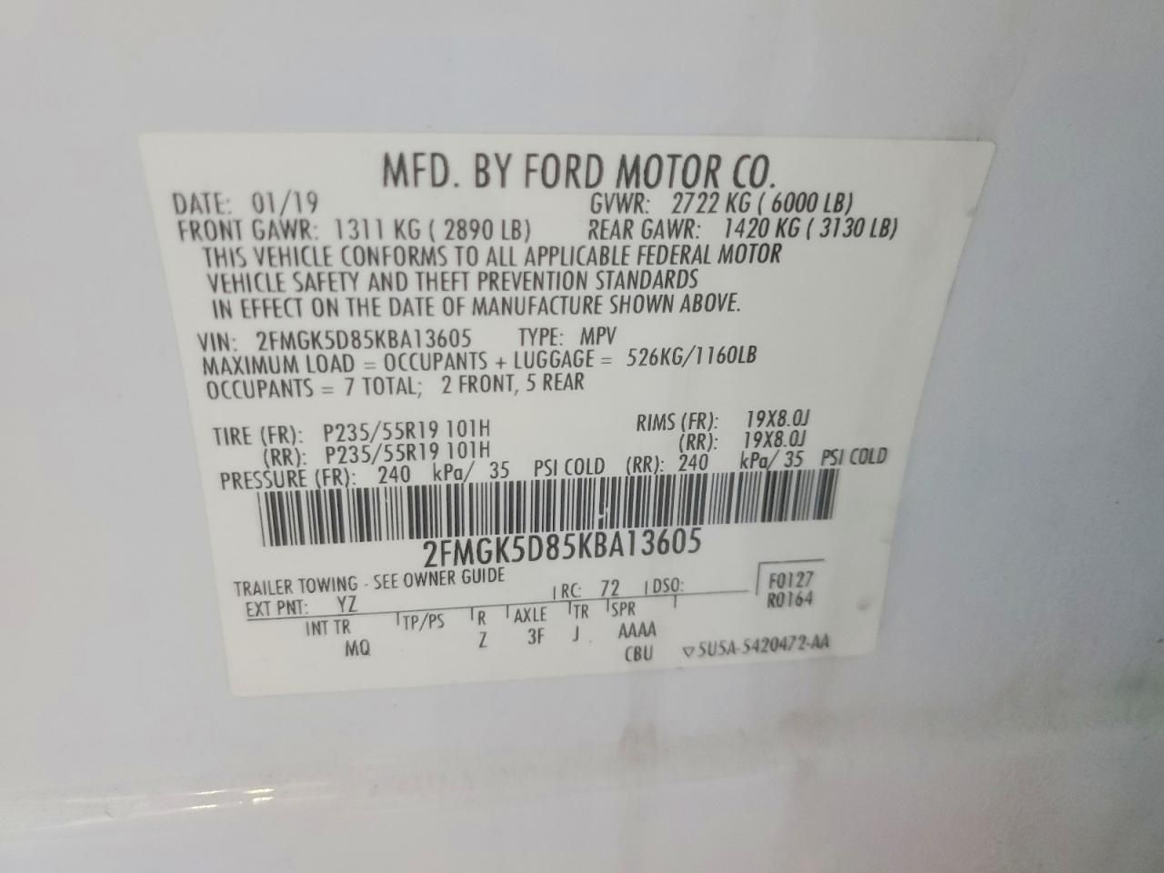 2019 Ford Flex Limited