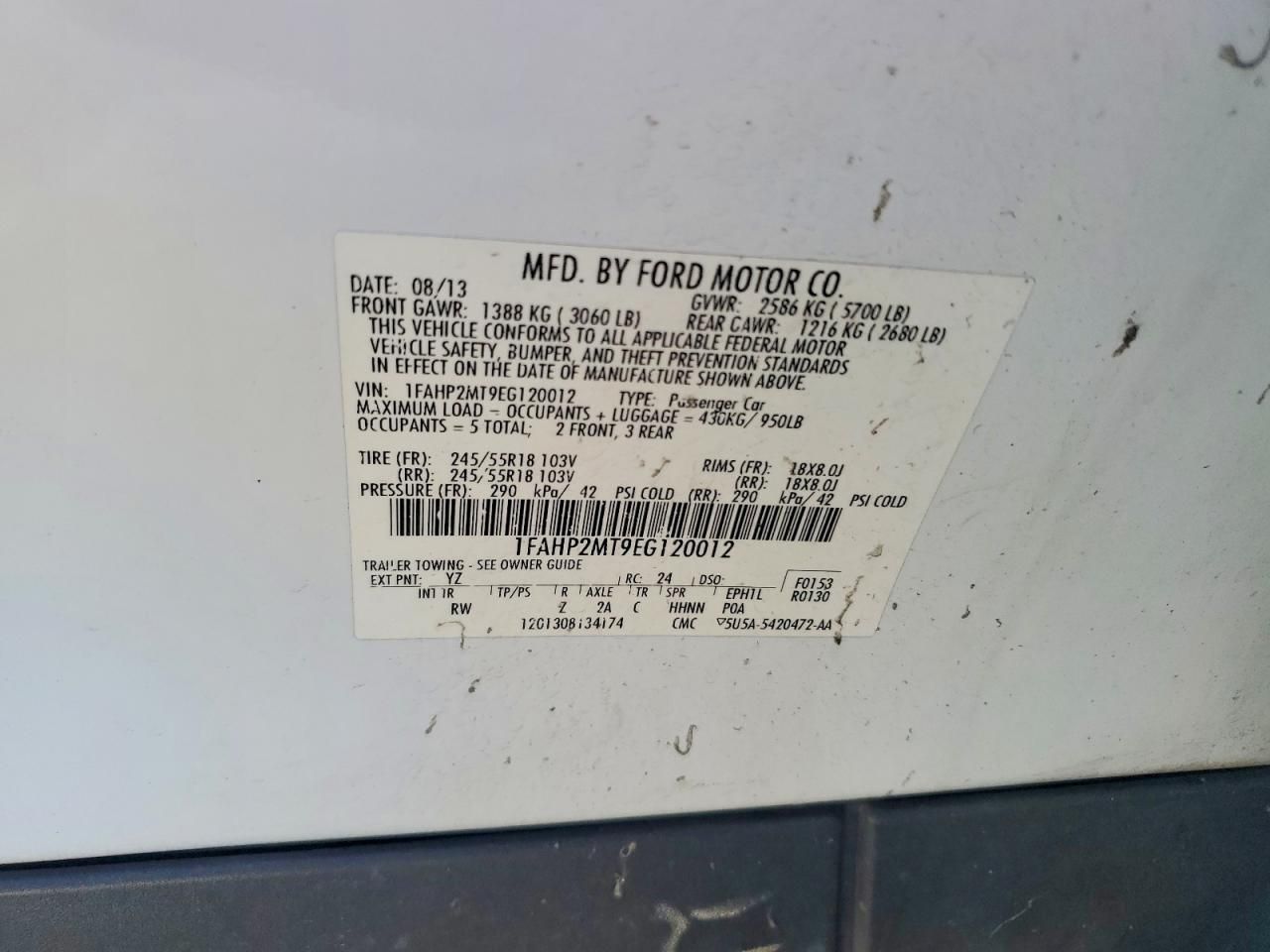 2014 Ford Taurus Police Interceptor