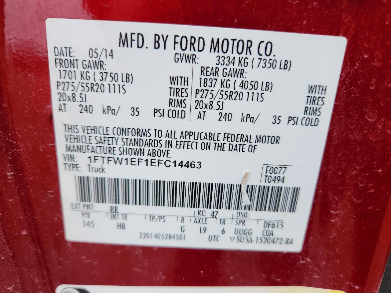 2014 Ford F150 Supercrew