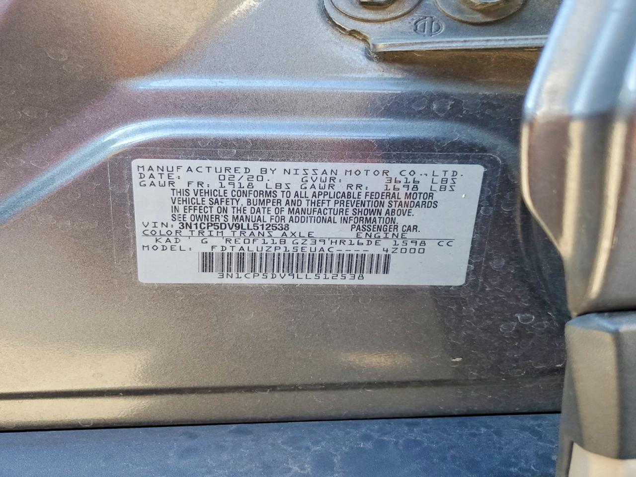 2020 Nissan Kicks sr