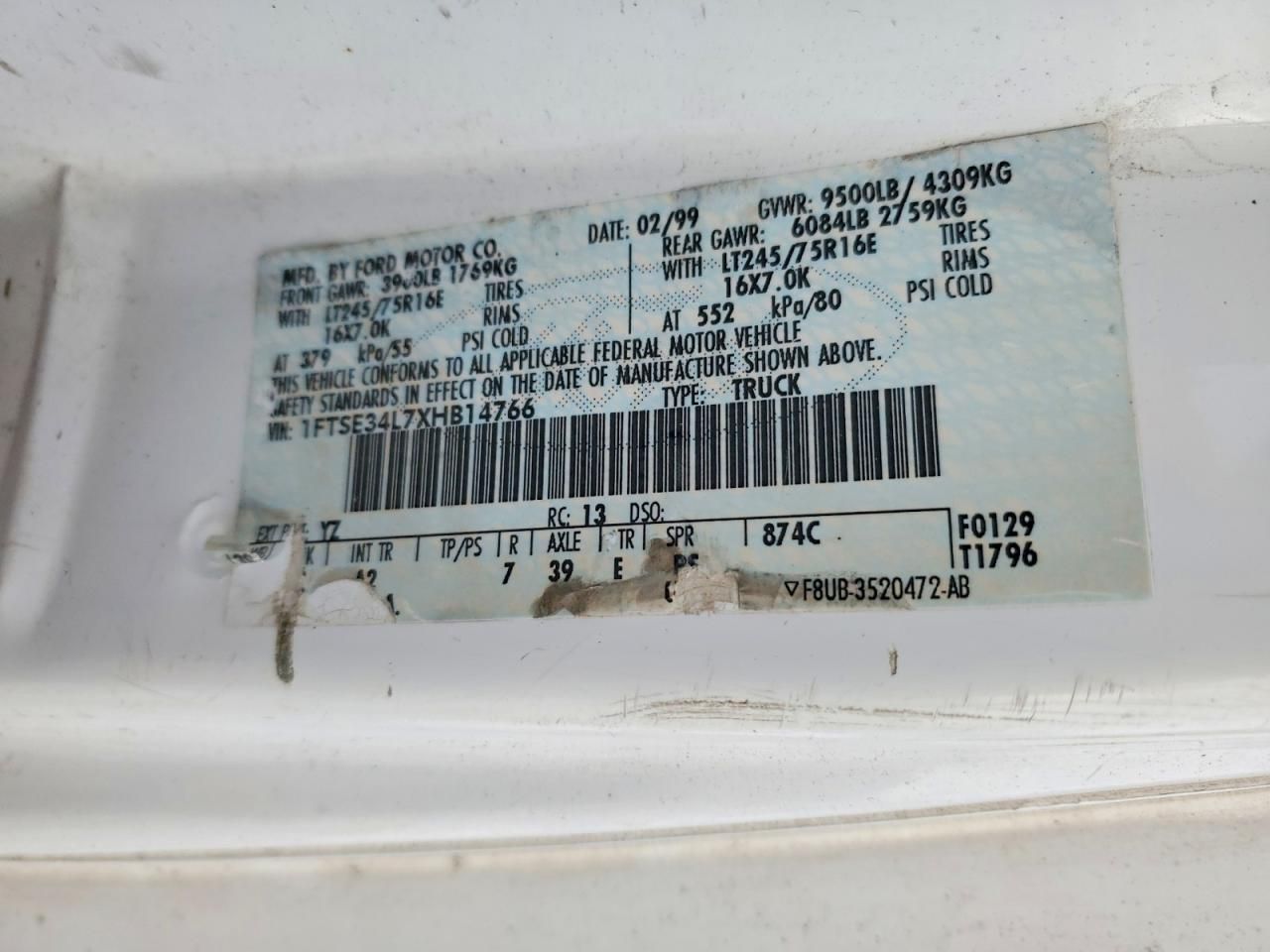 1999 Ford E350 Delivery Van