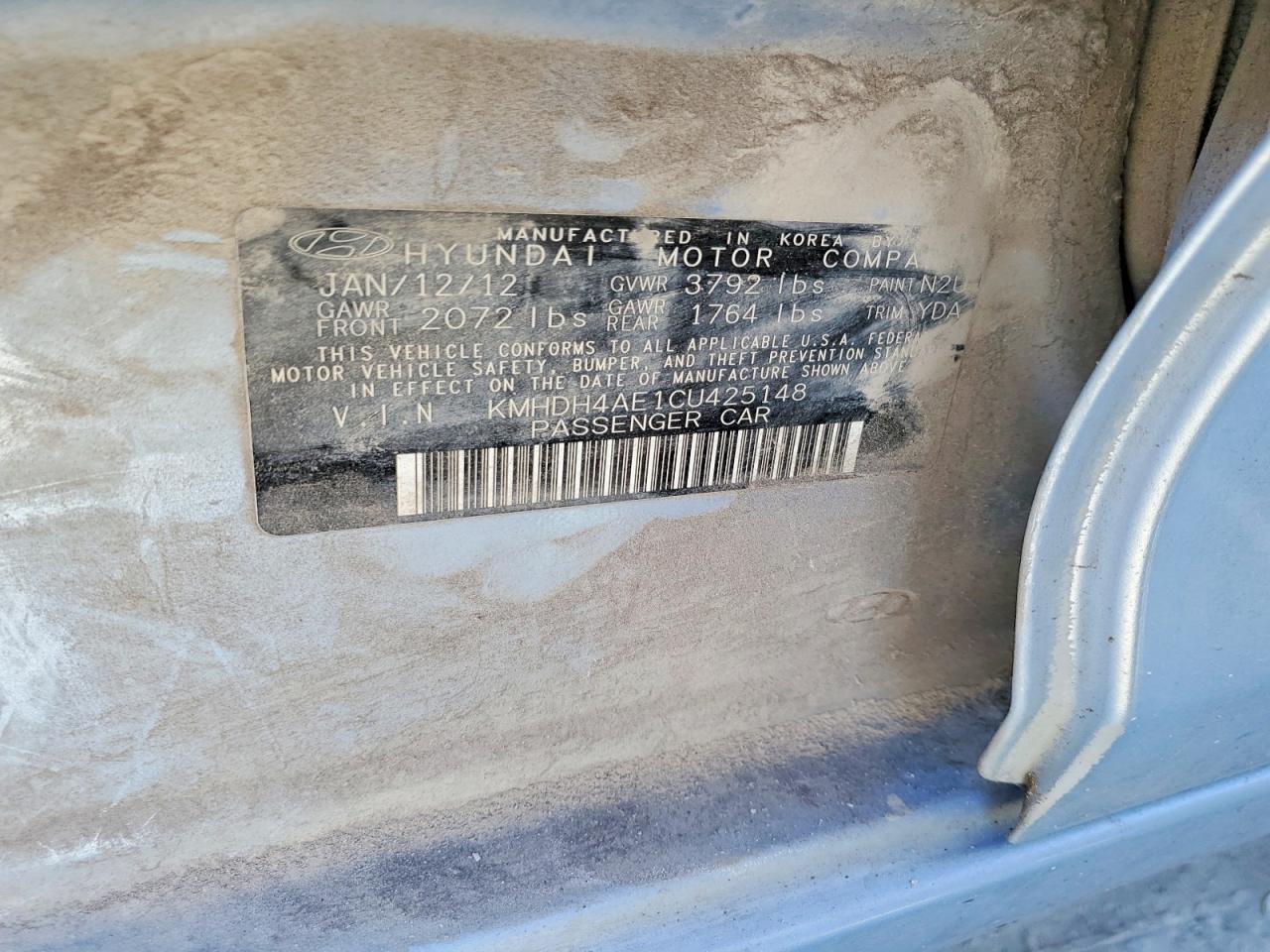 2012 Hyundai Elantra gls