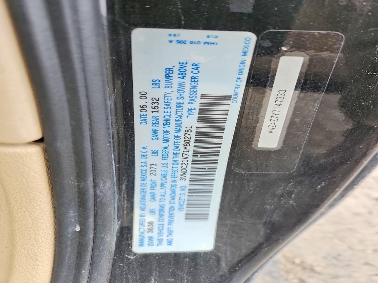 2001 Volkswagen Cabrio glx