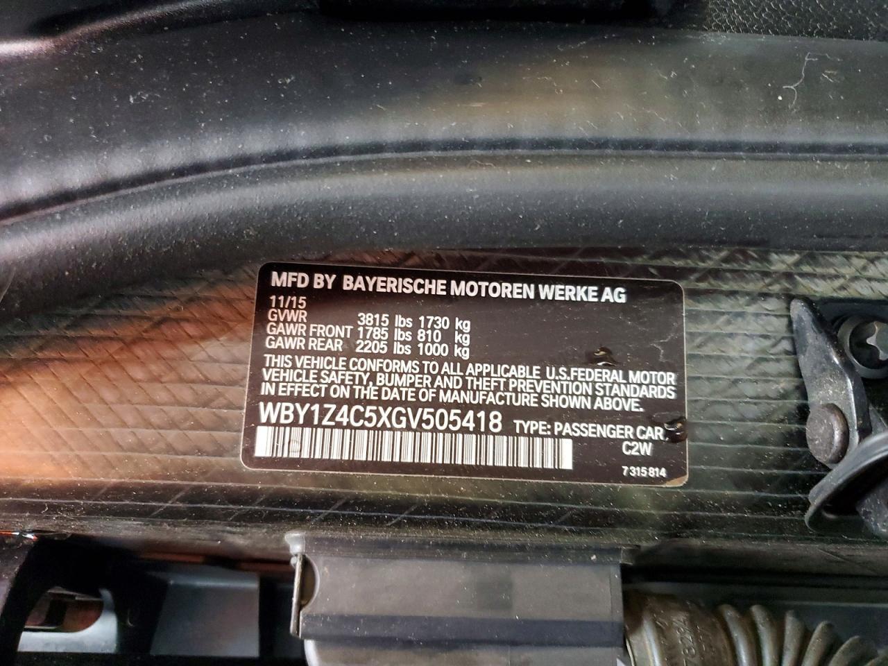 2016 BMW I3 rex