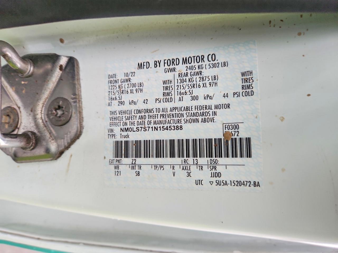 2022 Ford Transit Connect XL