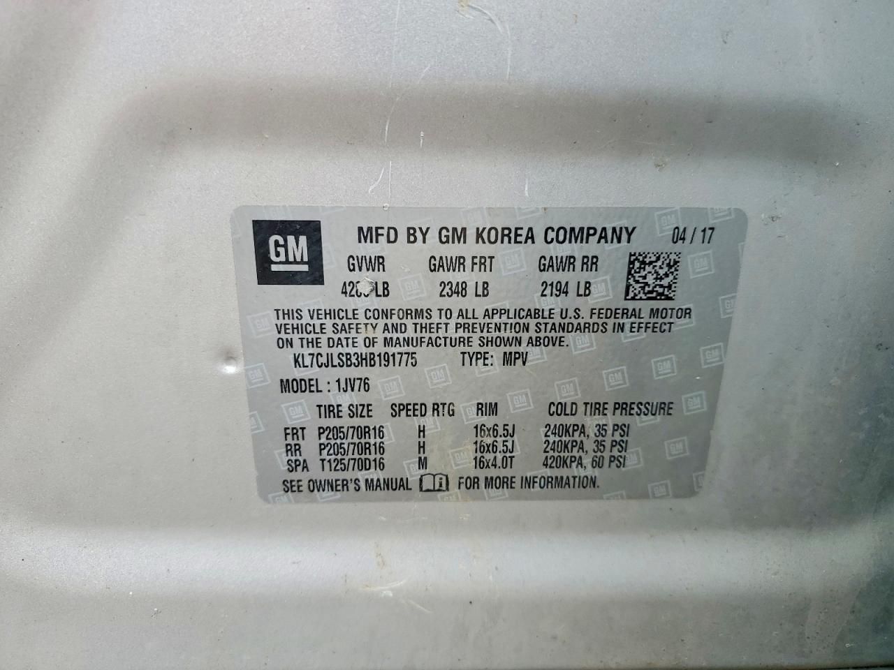 2017 Chevrolet Trax 1LT