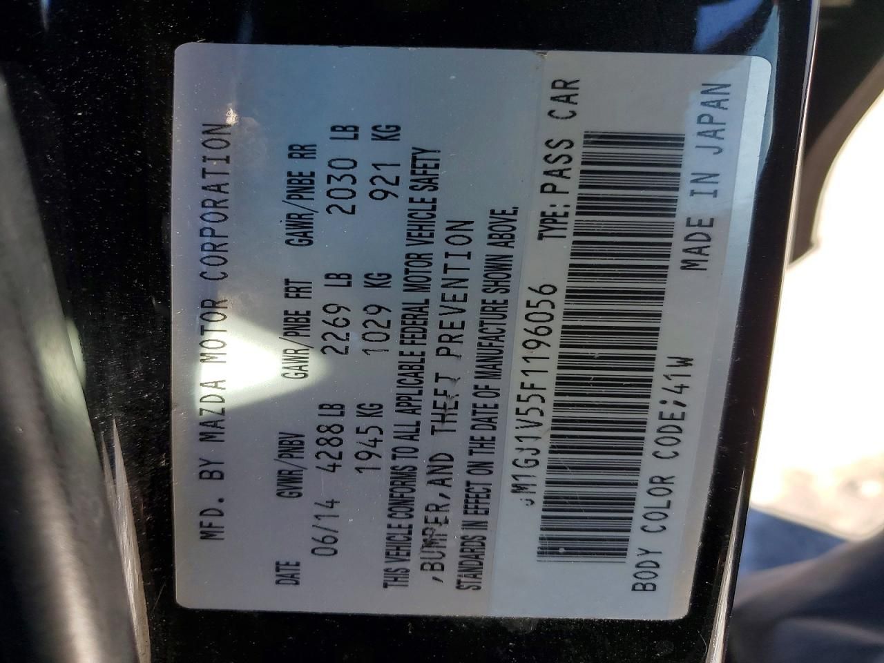 2015 Mazda 6 Touring