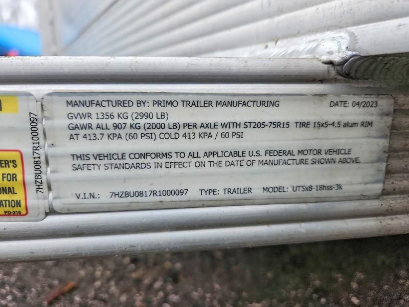 2024 Primo Utility Trailer