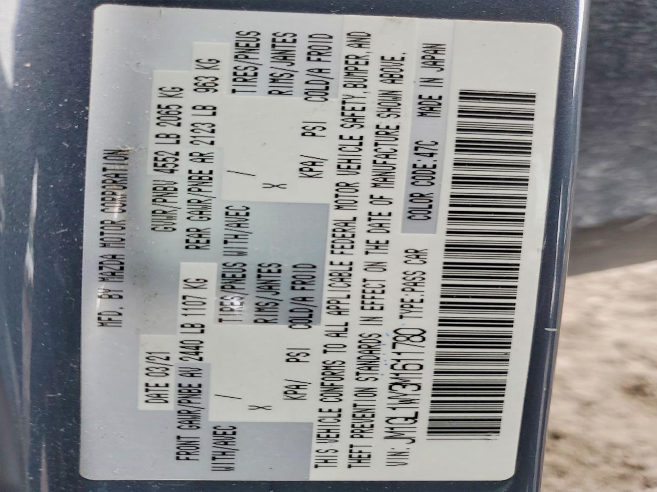 2021 Mazda 6 Grand Touring Reserve