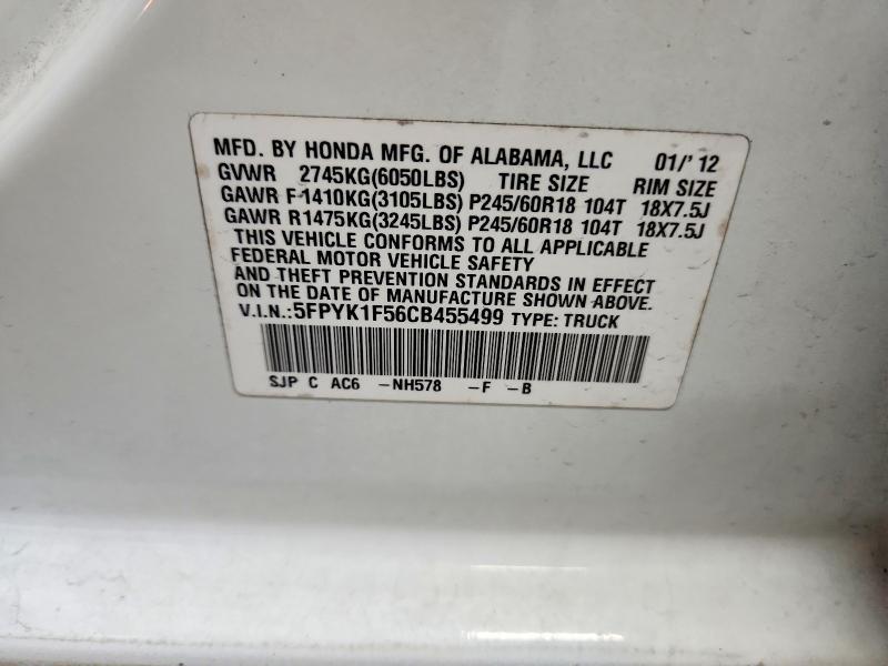 2012 Honda Ridgeline rtl