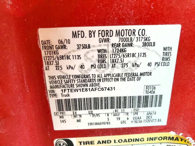 2010 Ford F150 Supercrew