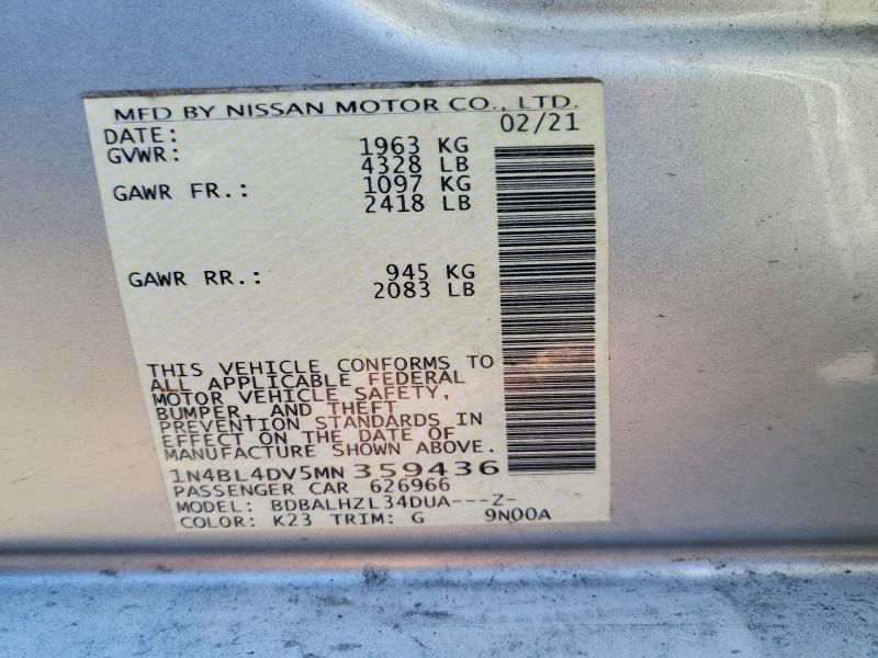 2021 Nissan Altima sv