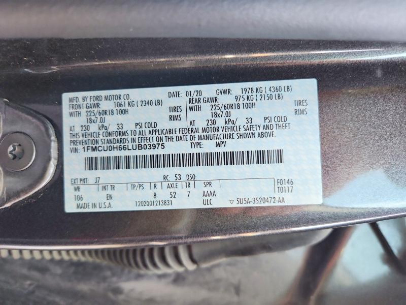 2020 Ford Escape sel