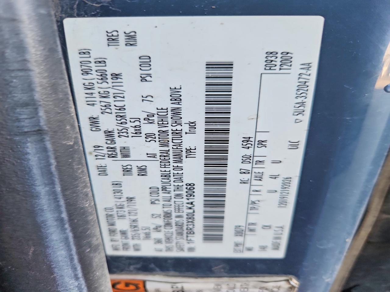 2020 Ford Transit 250 Delivery van