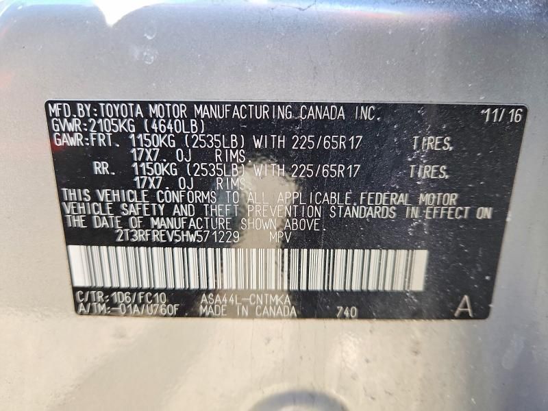 2017 Toyota Rav4 xle