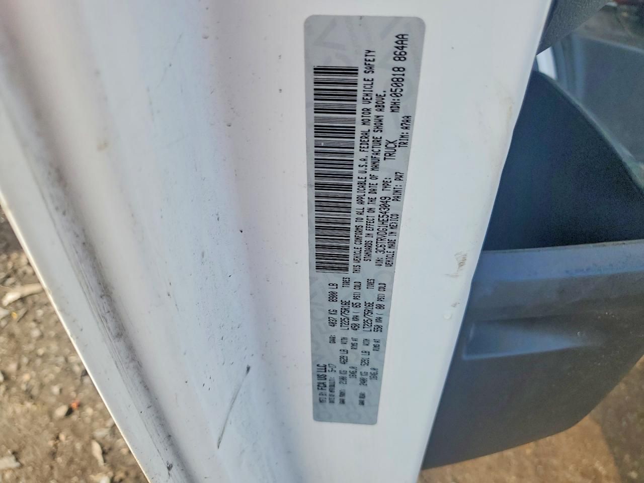 2017 Dodge RAM Promaster 2500 Utility / Service Van