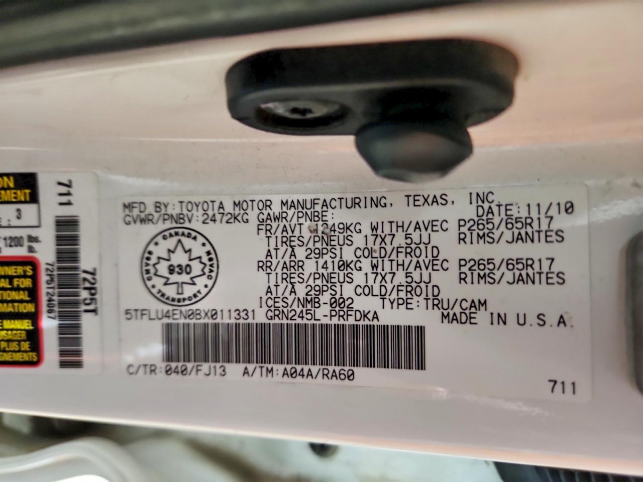 2011 Toyota Tacoma Double Cab