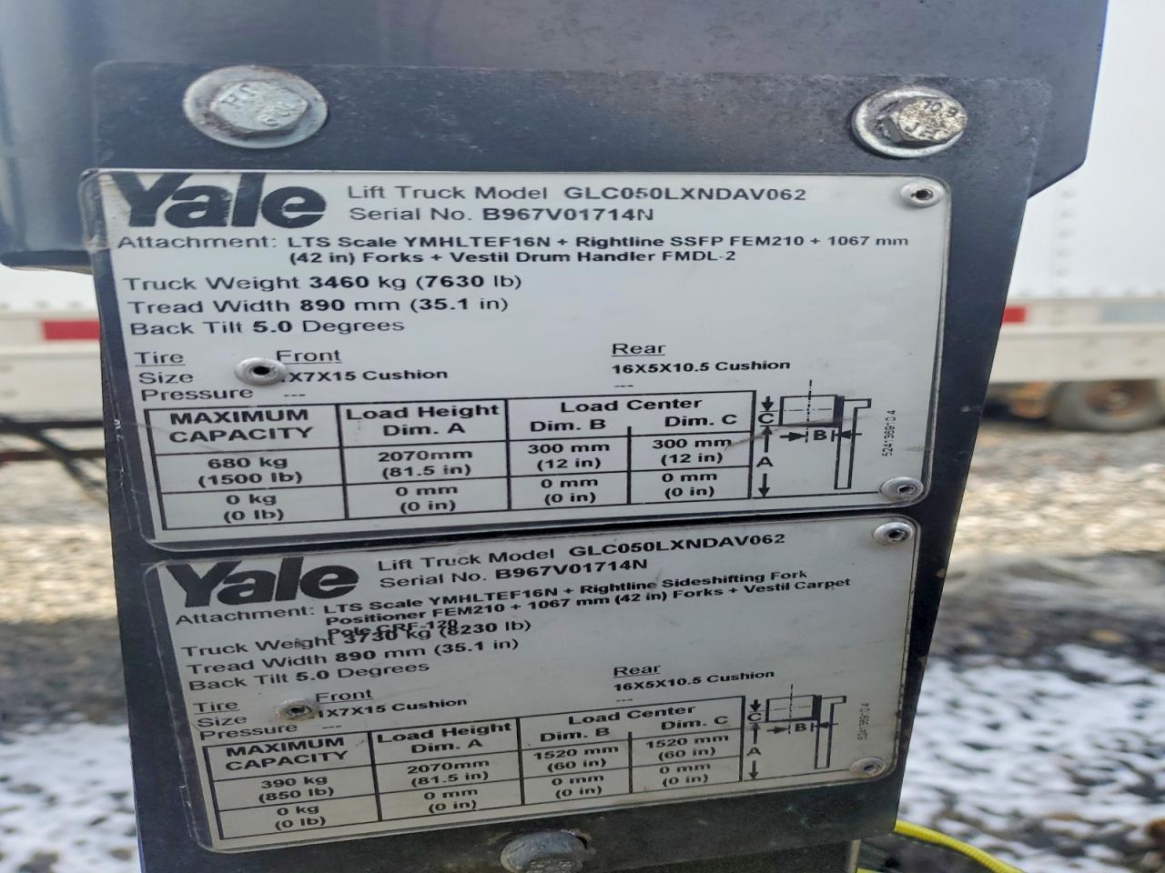 2015 Yale GLC050LXNDAV062 Forklift