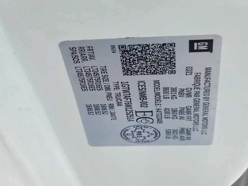 2021 GMC Savana G2500