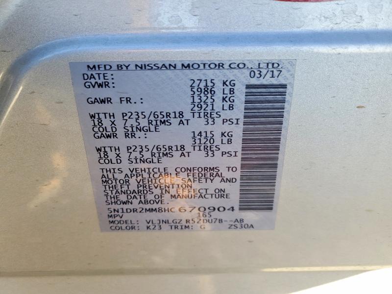 2017 Nissan Pathfinder s