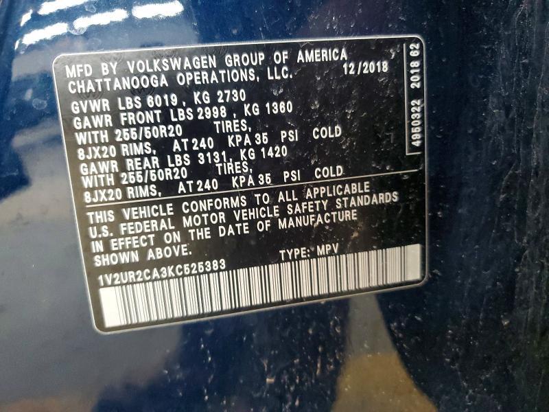 2019 Volkswagen Atlas se