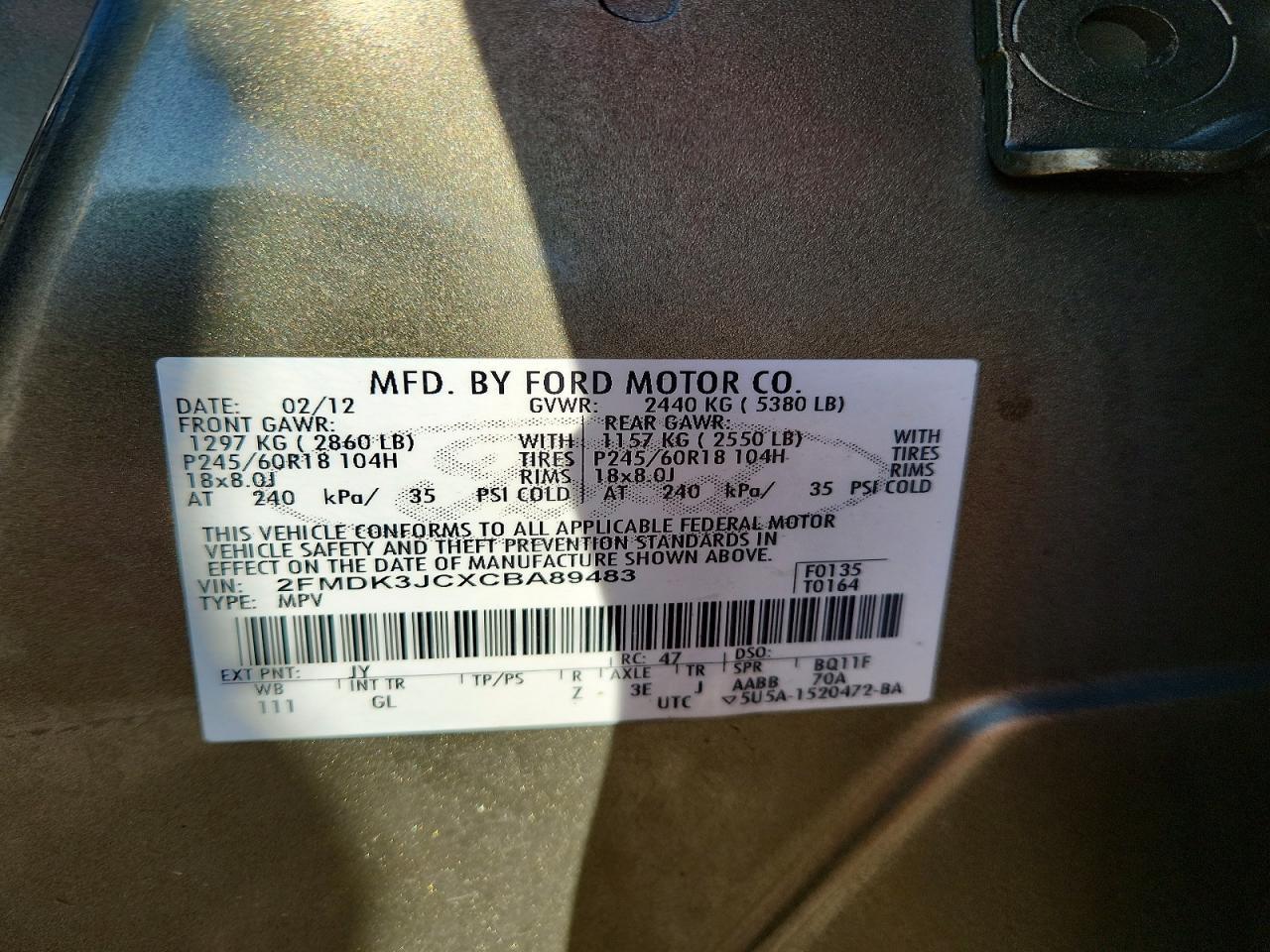 2012 Ford Edge sel