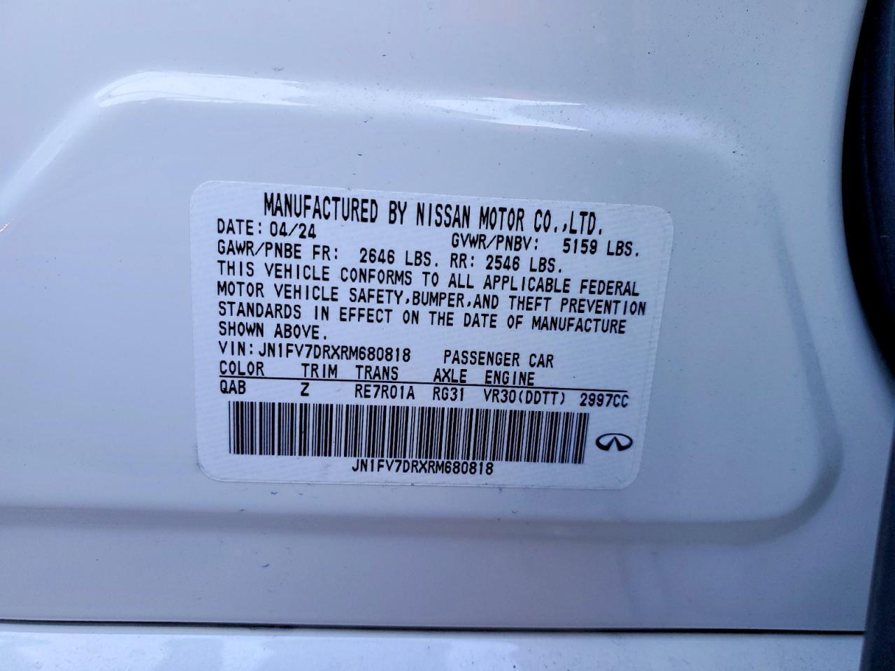 2024 Infiniti Q50 red Sport 400