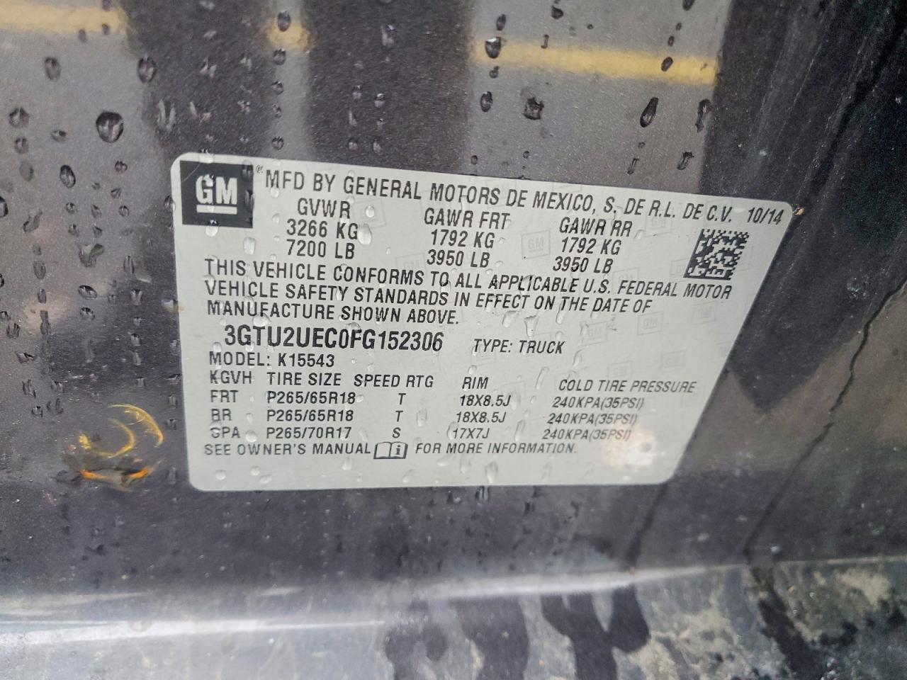 2015 GMC Sierra K1500 SLE