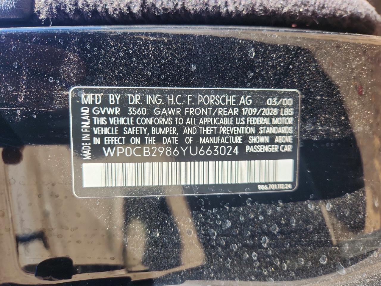 2000 Porsche Boxster s