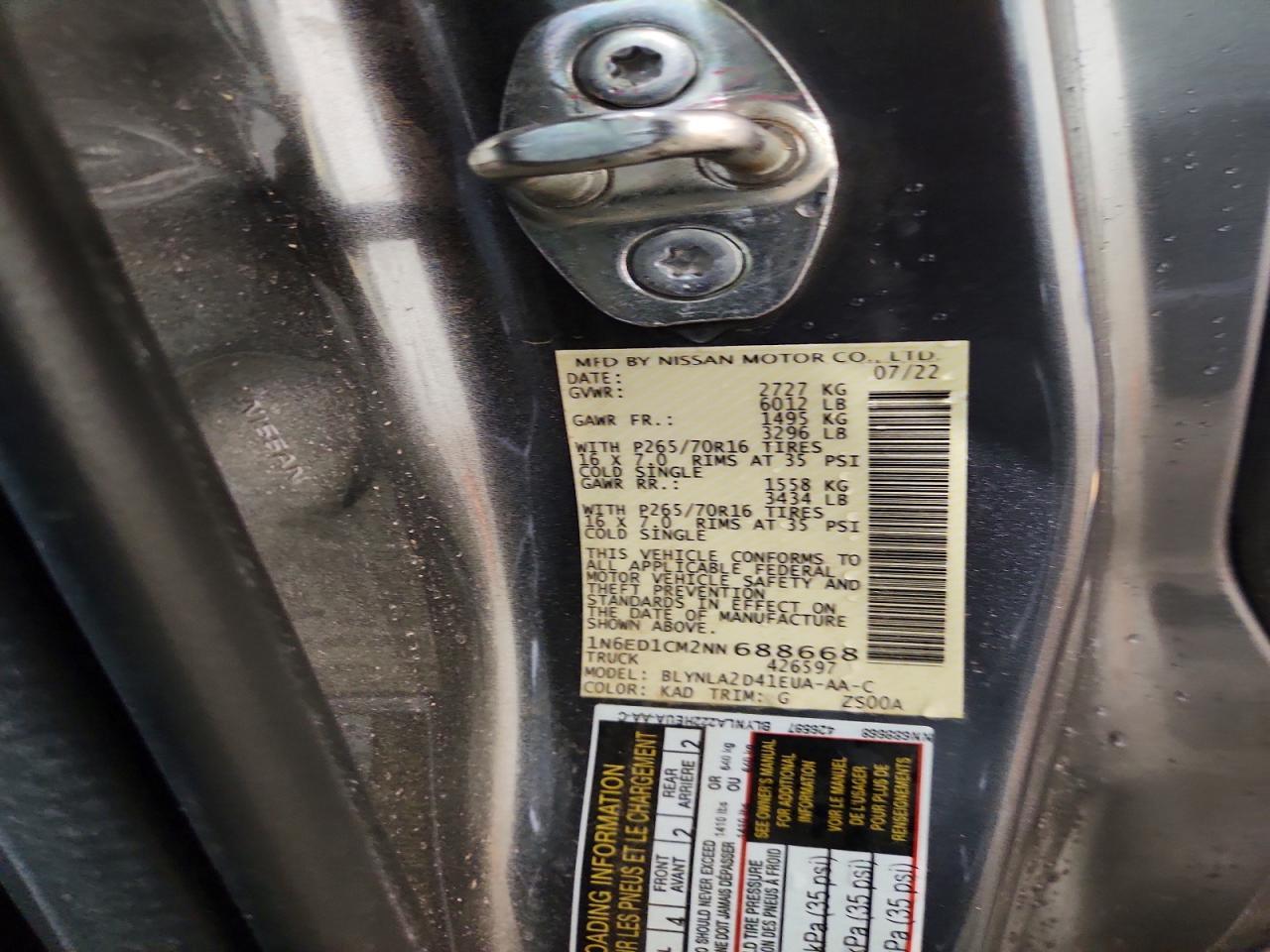 2022 Nissan Frontier S