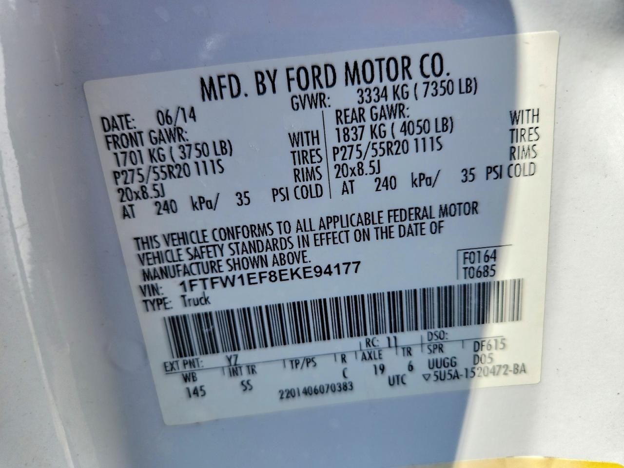 2014 Ford F150 Supercrew