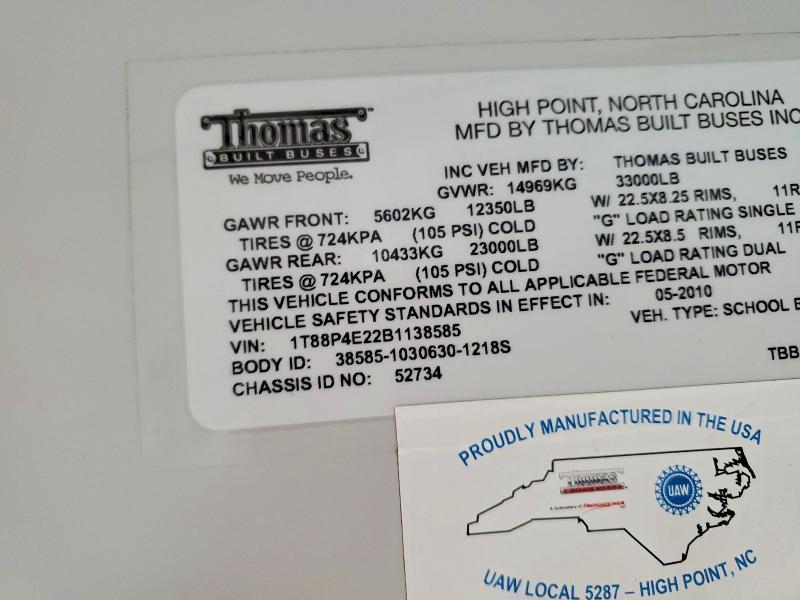 2011 Thomas SAF-T-LINER HDX-School Bus