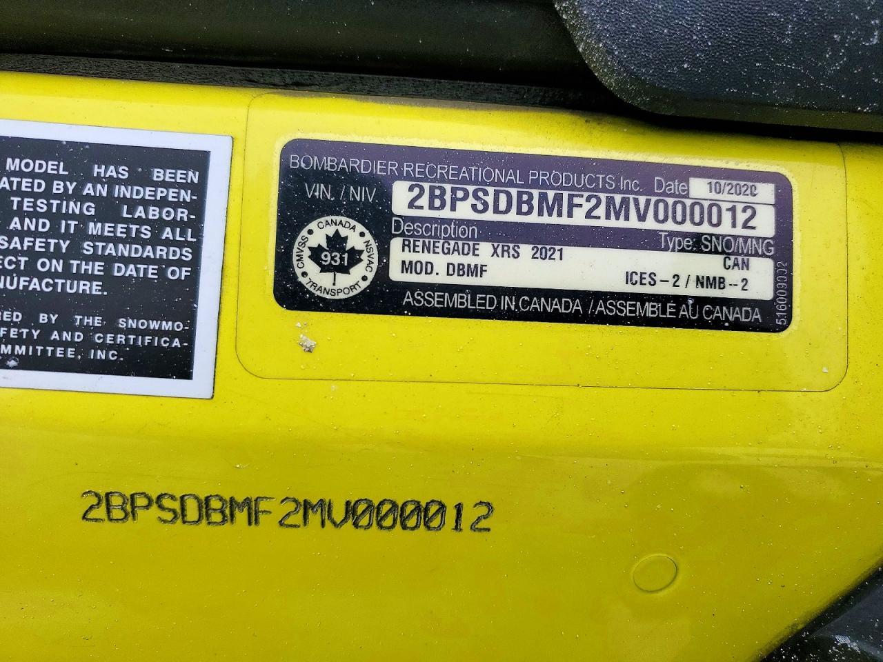 2021 Skidoo Renegade