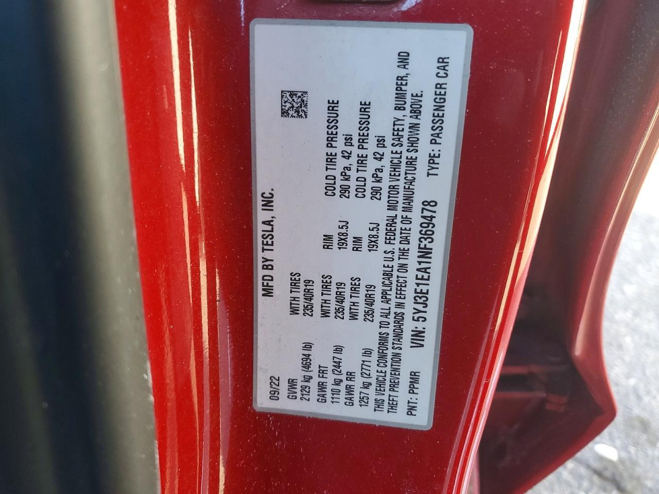 2022 Tesla Model 3