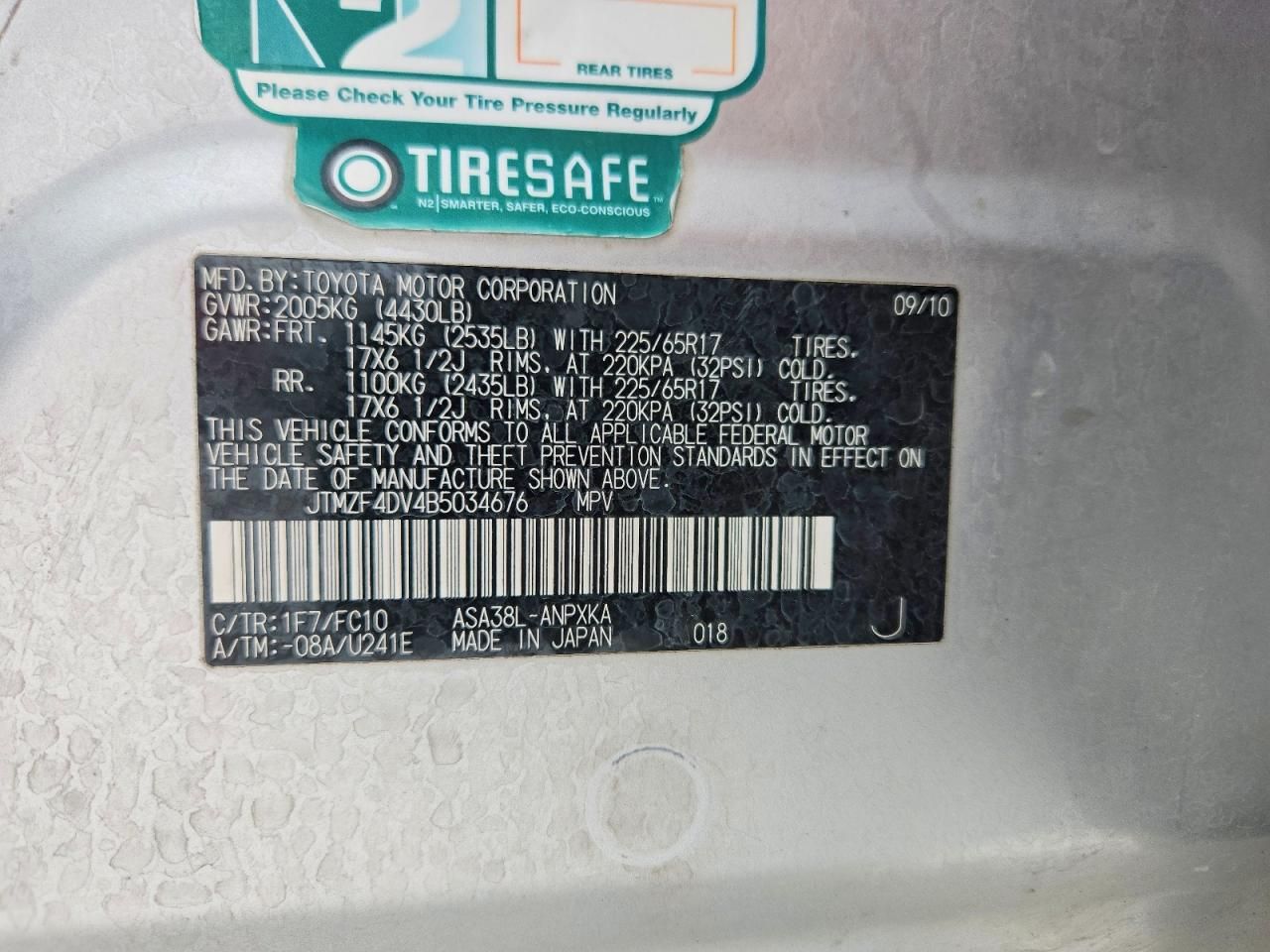 2011 Toyota Rav4 Base