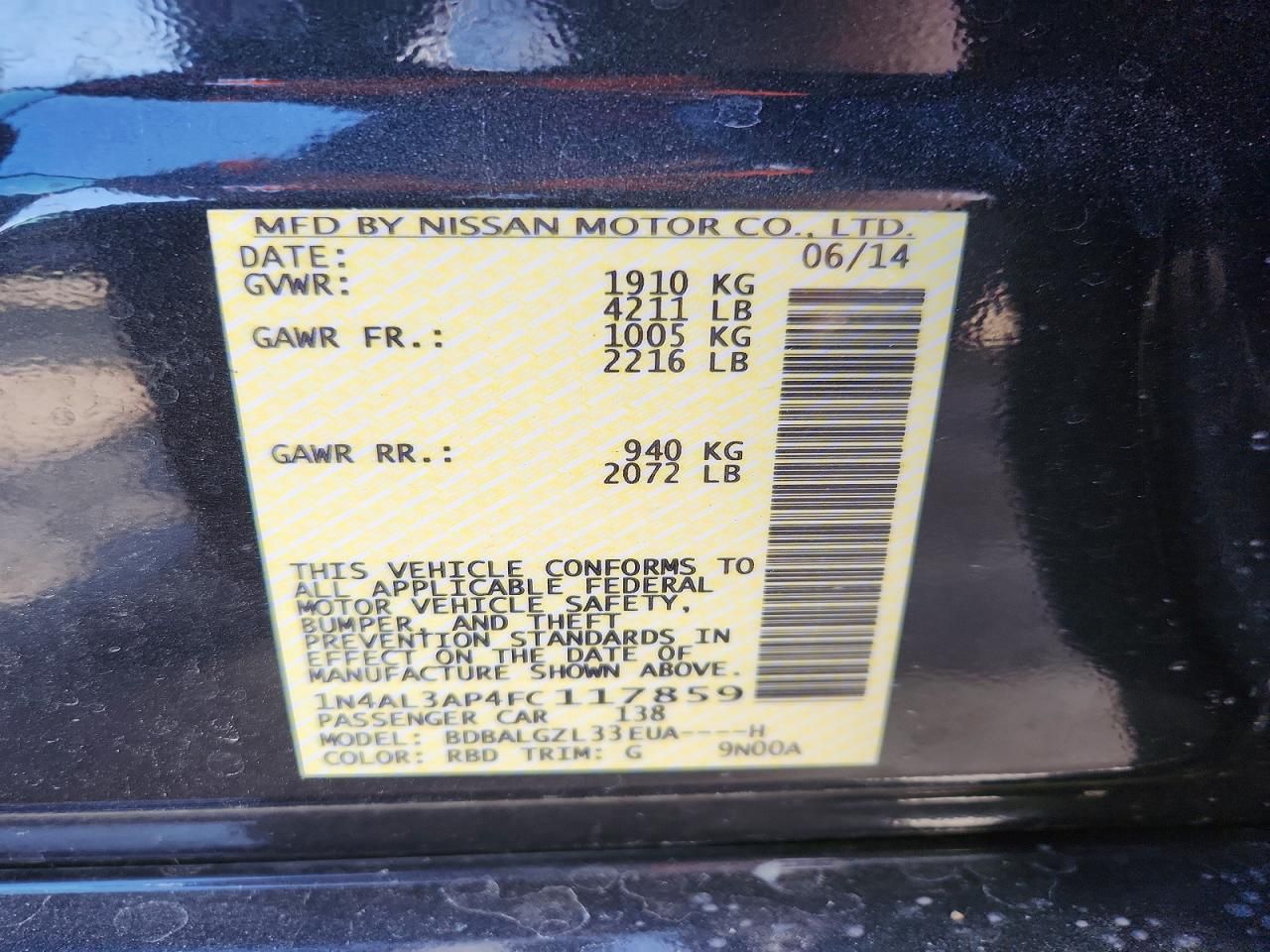 2015 Nissan Altima 2.5