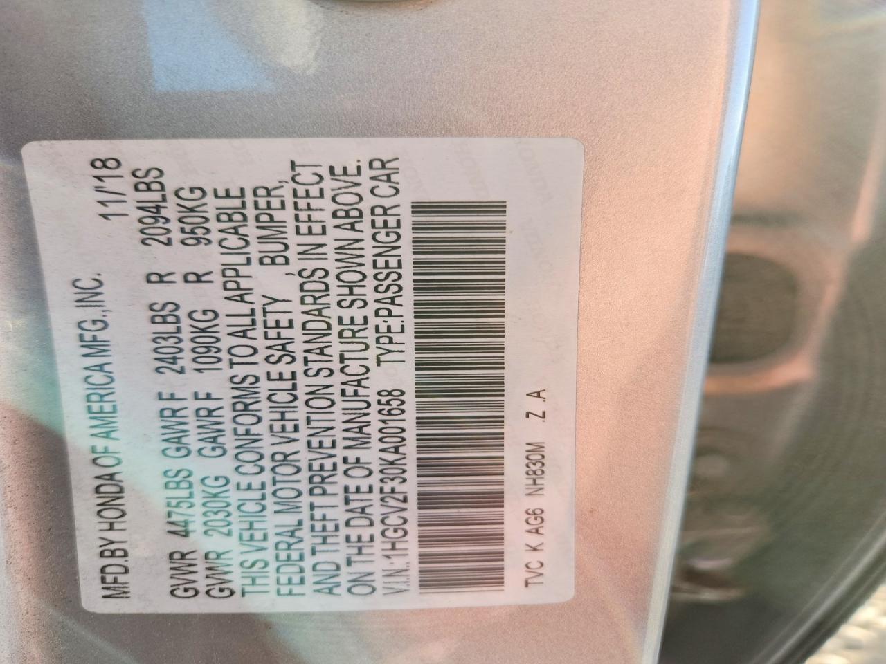 2019 Honda Accord Sport