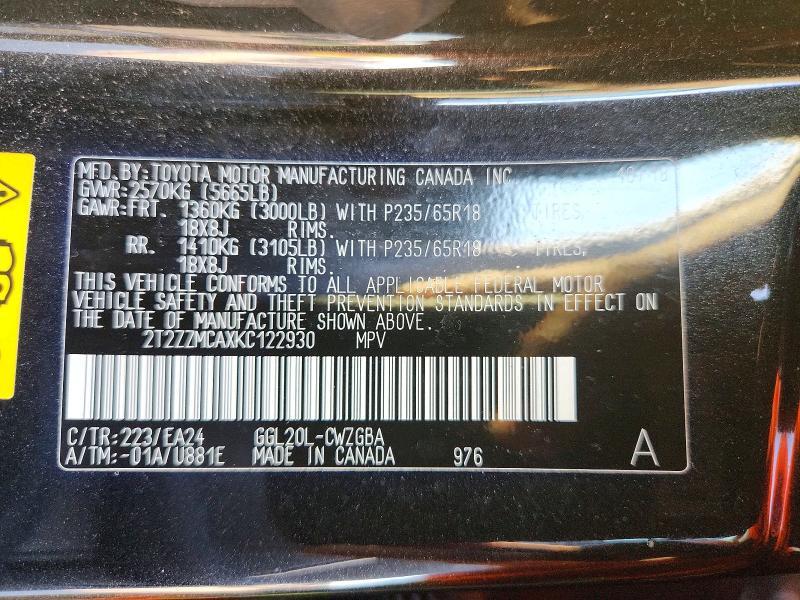 2019 Lexus Rx 350 Base