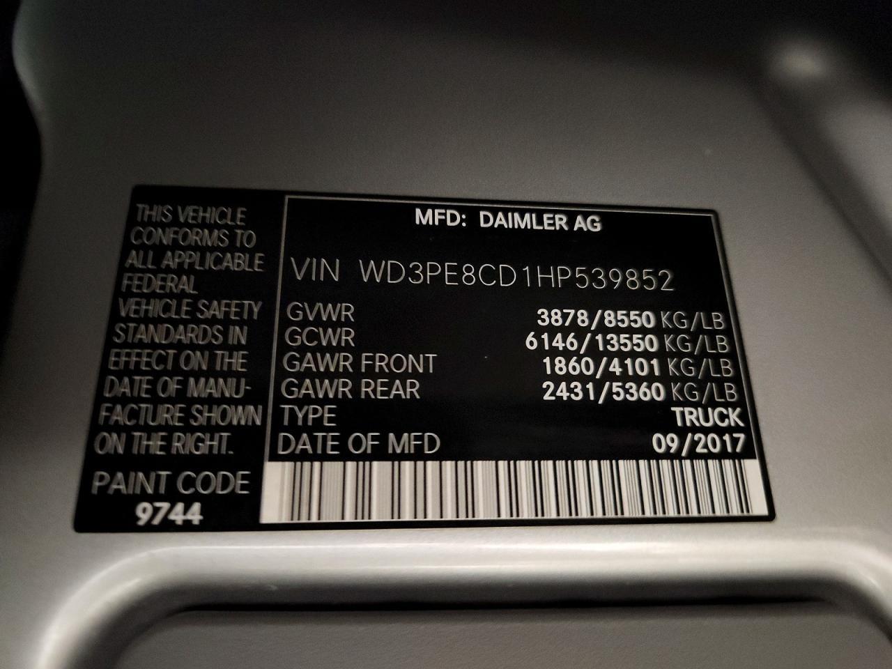 2017 Mercedes-Benz Sprinter 2500