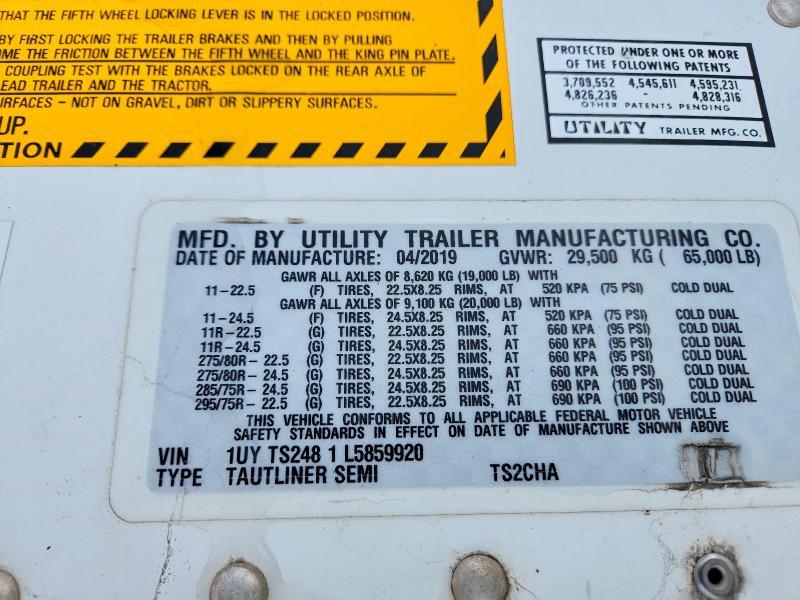 2020 Utility Ts2cha Side Curtain Trailer