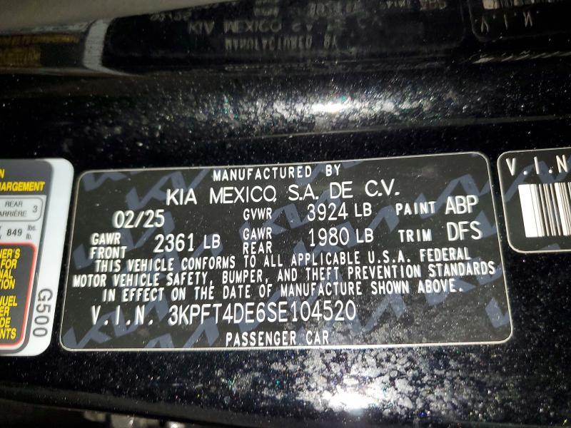 2025 KIA K4 lx