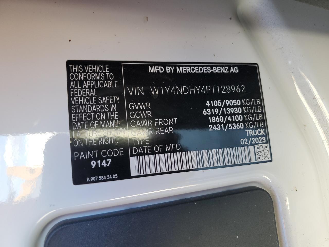 2023 Mercedes-Benz Sprinter 2500 Delivery Van
