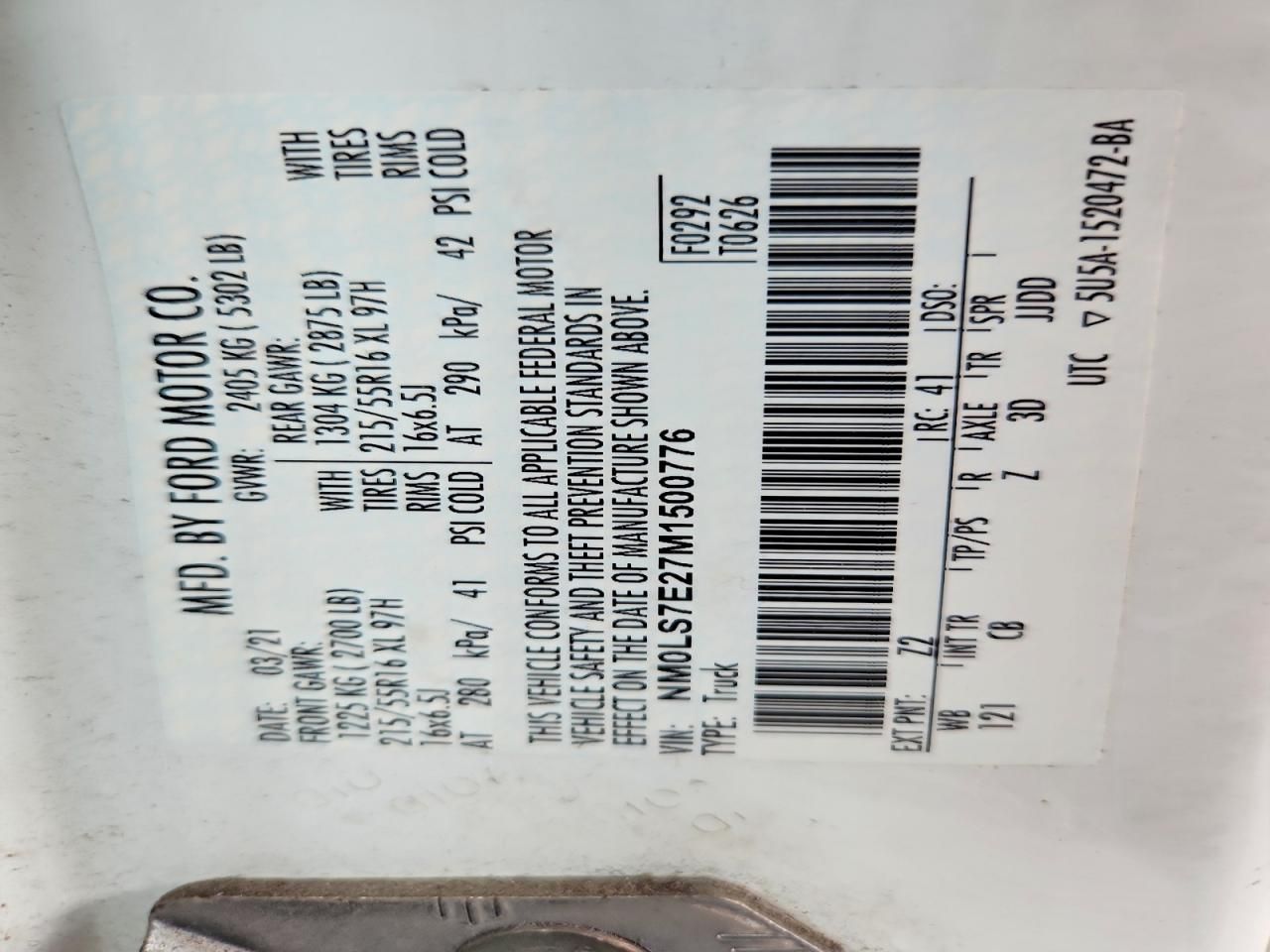 2021 Ford Transit Connect xl