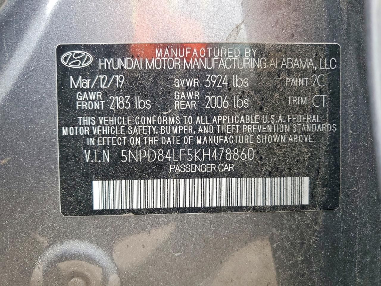 2019 Hyundai Elantra sel