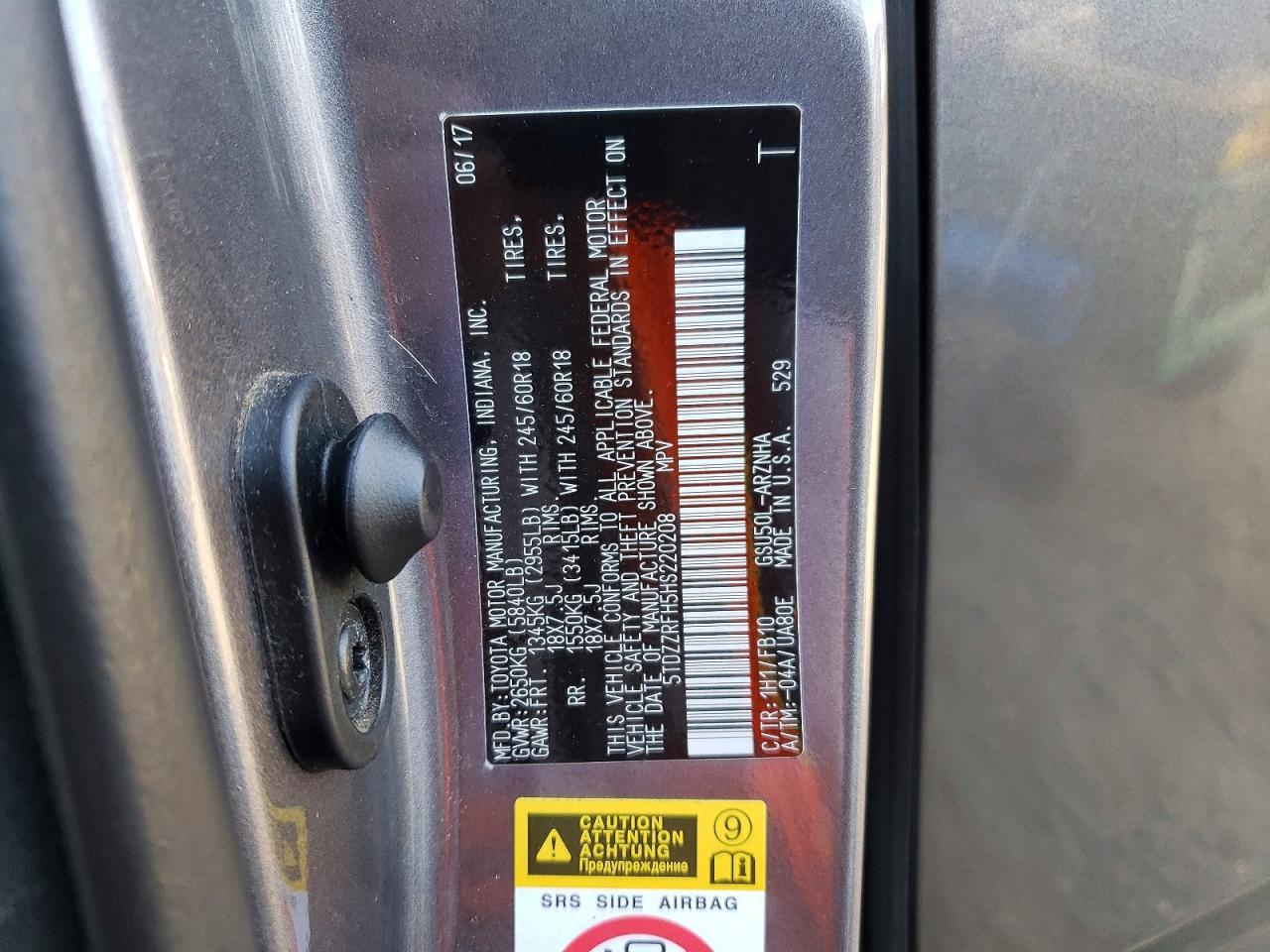 2017 Toyota Highlander le