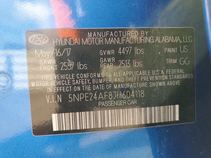 2018 Hyundai Sonata se