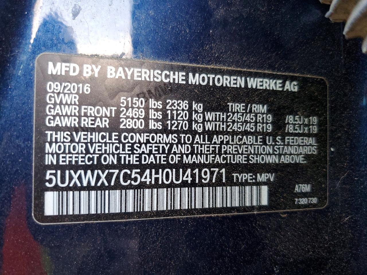 2017 BMW X3 Xdrive35i