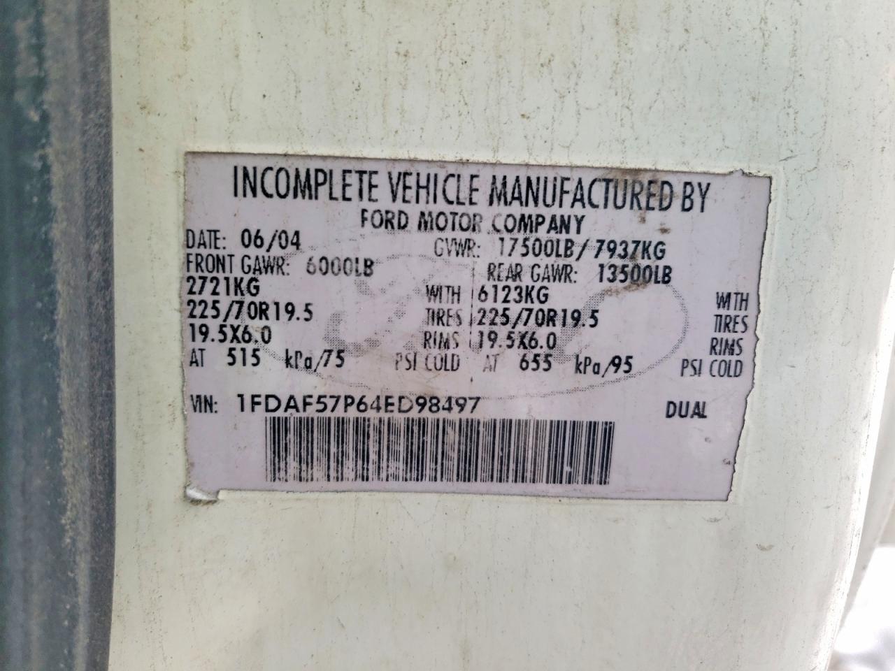 2004 Ford F550 Super Duty Utility / Service Truck