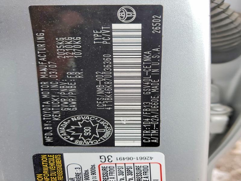 2007 Toyota Camry le V6